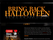 Tablet Screenshot of bringbackhalloween.com